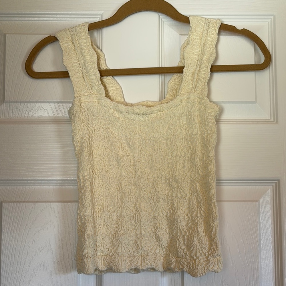 Cream Sleeveless Women's Top